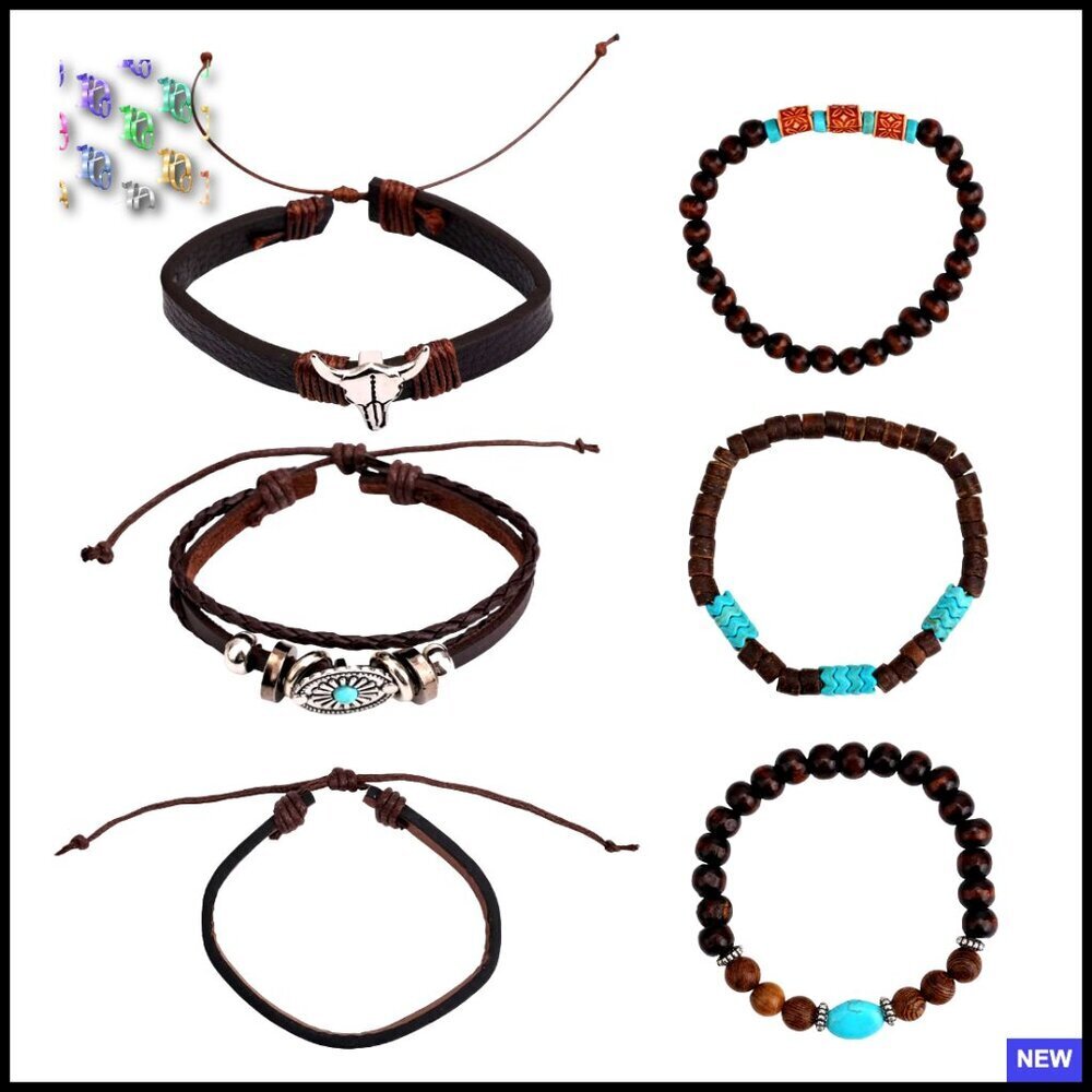 Vintage Turquoise Beaded Bracelets Stackable Boho Western Cowgirl Jewelry
